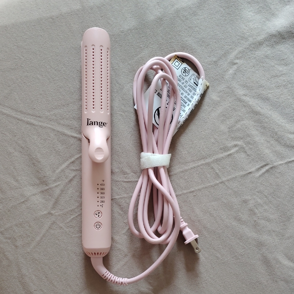 L'ange Pink Short Barrel Hair Straightener - Travel Friendly